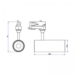 ledde spåret ljus 15w 20 w 30w ledde spåret upptäcka ljus