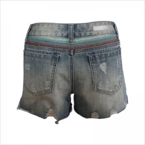 fin design rip denim kort WS001