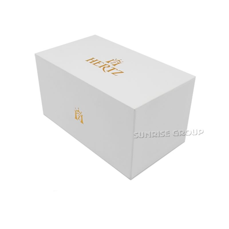 Luxury Rigid Kartong Watch Packaging Box med guldfolie Logo