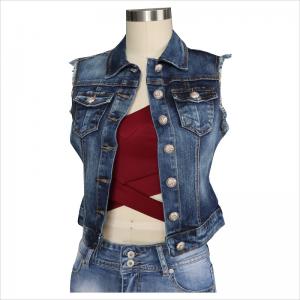 denimärmlös jackor WS10128