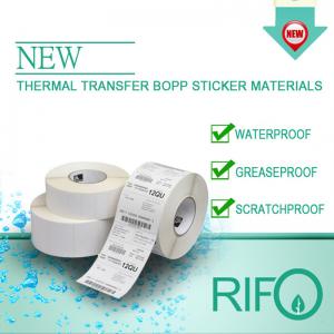 Privat termisk överföringsrulle belagd med självhäftande etikett med blank streckkod