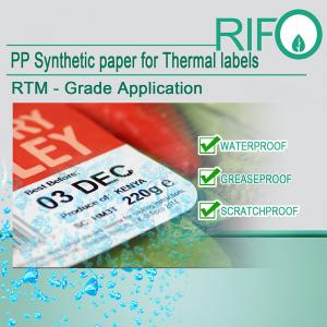 Privat termisk överföringsrulle belagd med självhäftande etikett med blank streckkod