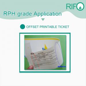 Rph-100 vitt BOPP-syntetiskt papper för offsettryckbara tidskriftsmaterial