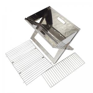 Rostfritt stål lätt bärbar bärbar BBQ-kolgrill