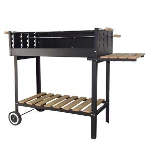 Trädgård utomhus kol grill grill