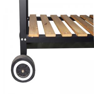 Trädgård utomhus kol grill grill