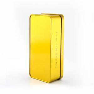 Rektangulär guld metallisk finish tennlåda