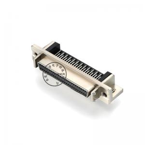 Fabriks grossist SCSI 50-stifts DB-kontakt kvinnlig zinklegering rät vinkel