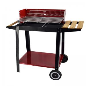 Partihandel utomhus grill grill vagn kyckling rotisserie kol grill grill med sidobord