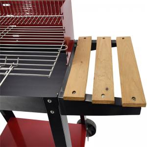 Partihandel utomhus grill grill vagn kyckling rotisserie kol grill grill med sidobord