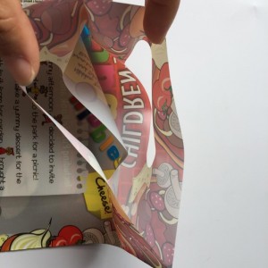 helt tryckta plastförpackningspåsar med gjuthandtag