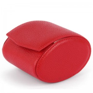 klocka låda i faux läder