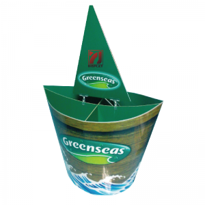 Annonsering Anpassad tryckt hopfällbart banderollstativ Totem-display POP-pappspapper