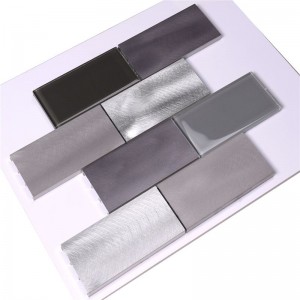 Hot Sale Grå badrum Backsplash Subway Tile