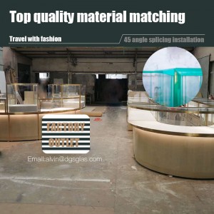 Anpassa smycken display uppsättning lyxiga display skåp och showcase för smycken butik