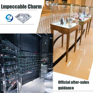 Anpassa smycken display uppsättning lyxiga display skåp och showcase för smycken butik