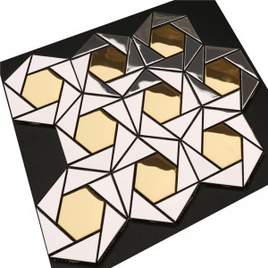 Vackra metallväggdekorationer Mosaikmönster