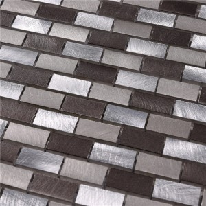 Borsta 15 * 30 baksplashplattor i aluminium design för kök