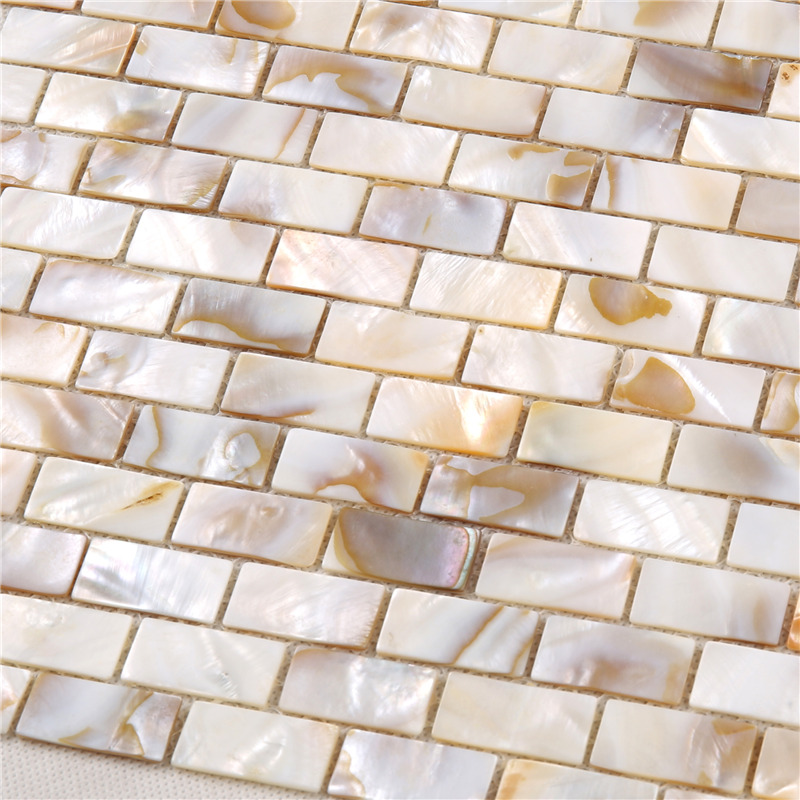 Decor Natural Yellow Mother of Pearl Mosaic Tile för Backsplash