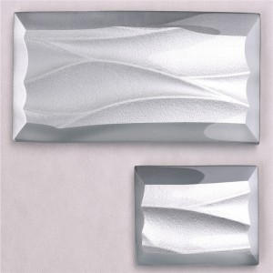 HMBZ07 Grå bra pris vågiga glasplattor för ryggstänk