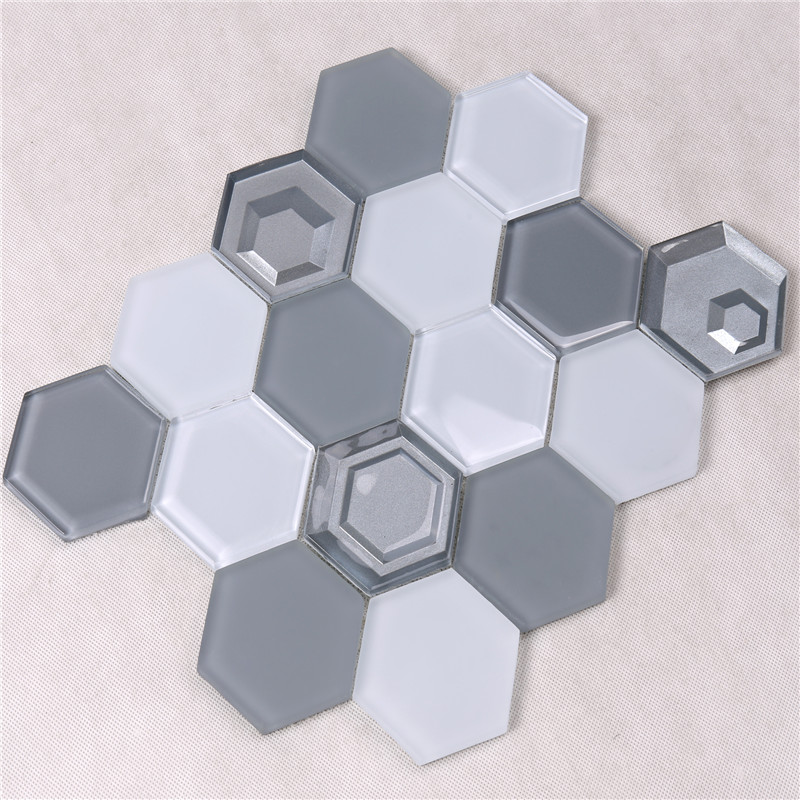 Foshan Factory anpassade design hexagon mosaikplattor