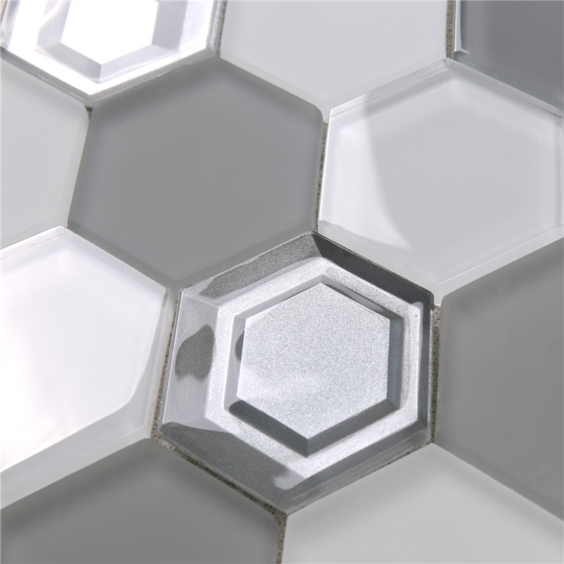 Foshan Factory anpassade design hexagon mosaikplattor