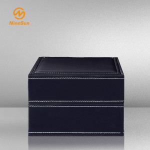 Blå färg Klassisk klocka förpackningslådor med två kuddar Custom -WT-180004