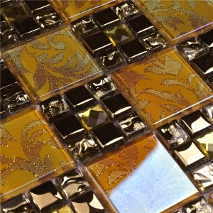 HDT15 Konkurrenskraftigt pris Iriserande glasmosaikpolstegel