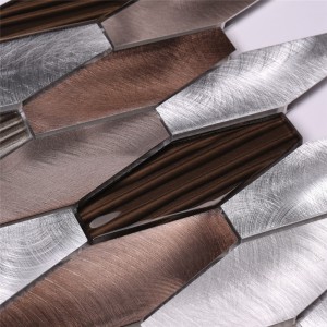 Metallplattor i aluminiumlegering Blanda mosaikplattor i glas