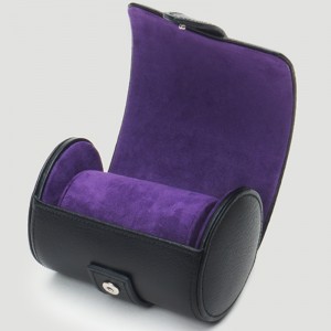 Single Watch Roll Travel Case - Svart sten