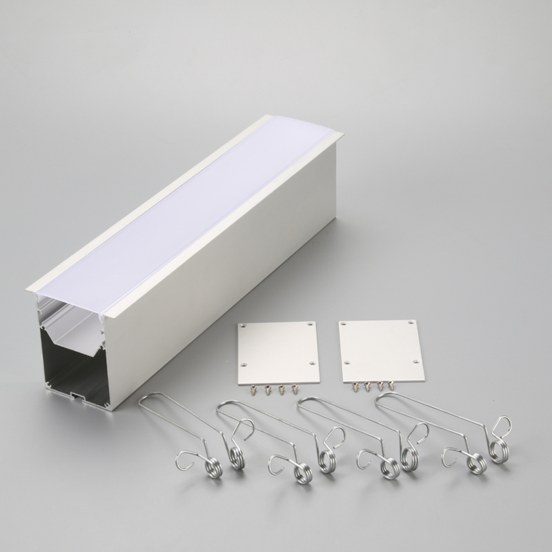 6063 aluminium LED-remsa aluminiumprofil med monteringsklemma för ändlock