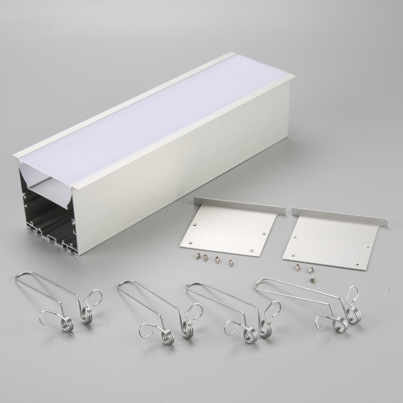 Aluminium extruderad profil U-aluminium i kanal för LED-remsbelysning