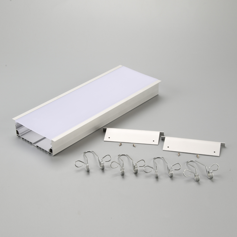 LED-aluminium-extrudering med diffusor-lock aluminiumkanal för LED-remsa