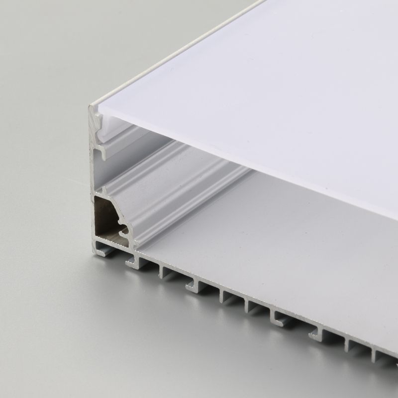 LED-aluminiumprofil med PC-diffusor platt form för LED-remsa