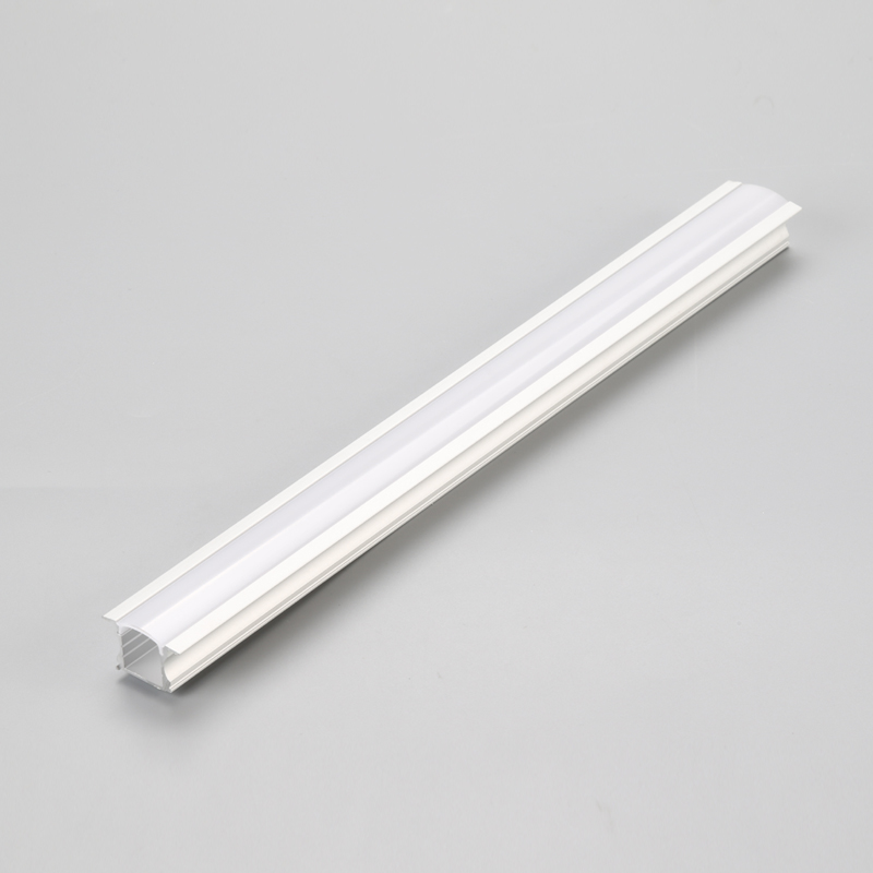 Infälld linjär LED-aluminiumprofil för LED-remsbelysning med fjäderklämma