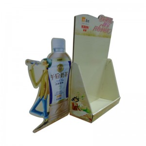 Anpassad kartongskärmstativ, korrugerad kartongskärmställning, hyllenhet för golvskärm