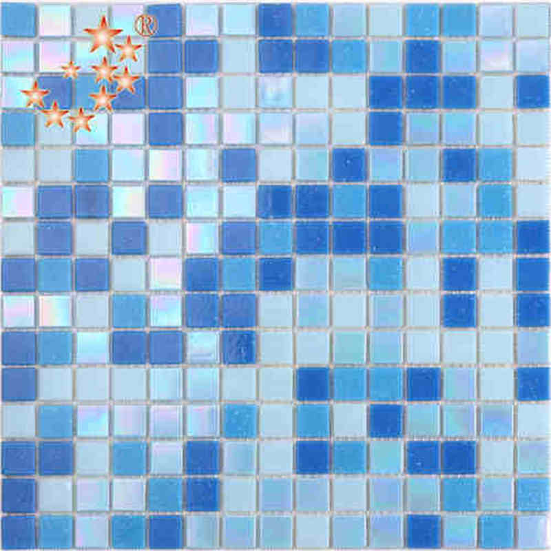 Billigt blått glas simbassäng mosaikplattor anpassad storlek delfinform Wyih multi färg
