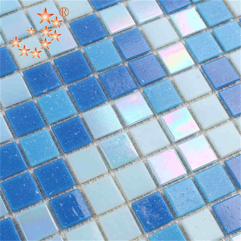 Billigt blått glas simbassäng mosaikplattor anpassad storlek delfinform Wyih multi färg