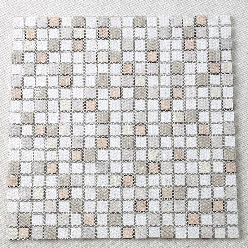 Super White Glass Mated Stone Subway Mosaic Tiles för badrumsvägg