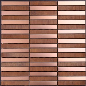 Glansig blandad polerad glasad mosaikplatta för väggkonst HSW18167