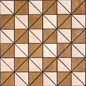 Dekor Champagne Gold Color Geometric Mosaic Tile HSW18118