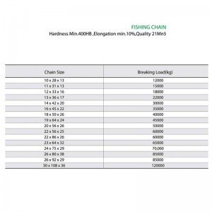 Galvaniserad Long Link Alloy Steel Fish Farming Chain