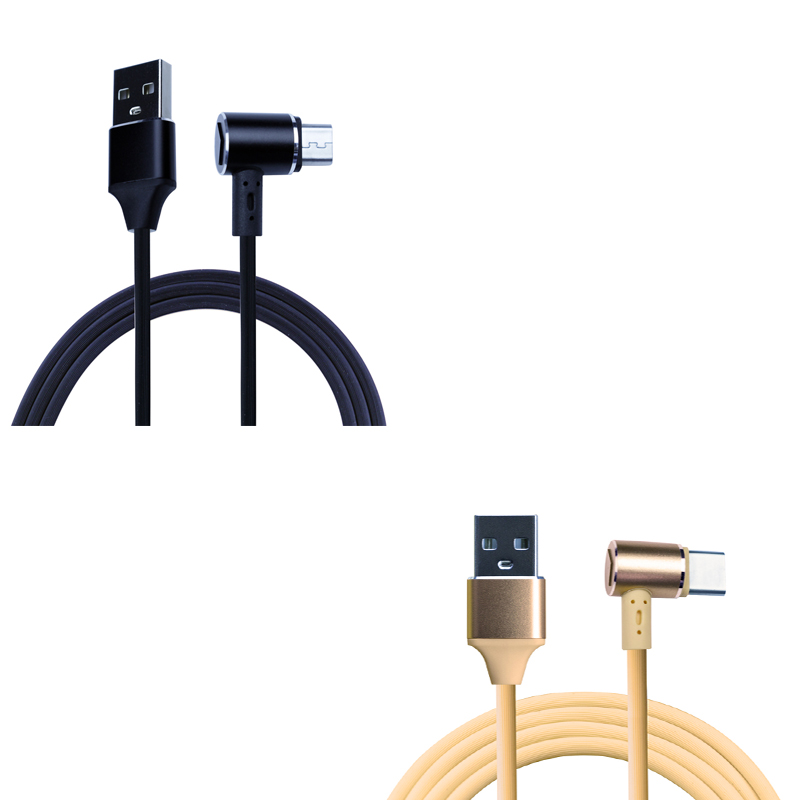 KPS-9221CB Örplugg typ 90 graders tyg Flätning USB-kabel