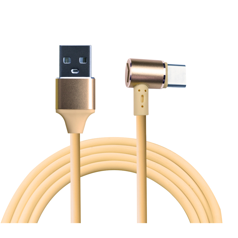 KPS-9221CB Örplugg typ 90 graders tyg Flätning USB-kabel