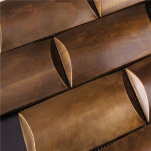 Mosaikplattor i vintage koppar för lobbydekor HSW18126