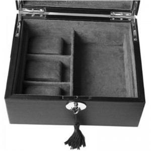 Svart konstläderbetalväska