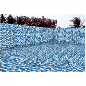 Konkurrenskraftigt pris Crystal Glass Mosaic Billig Pool Tile Blue