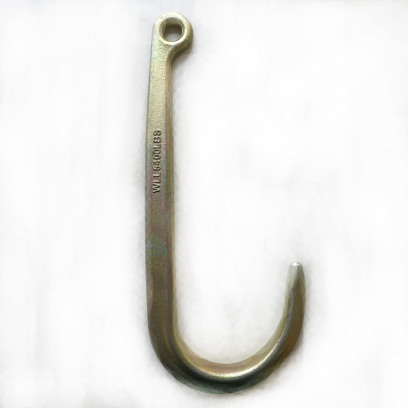 Forged Tow J Hook 3900 LBS WLL Clear Zink