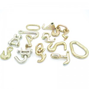 G70 smidd R-krok med svetsad länk guldpläterad