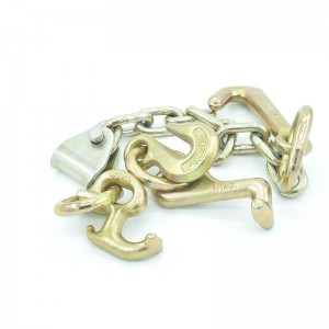 G70 smidd R-krok med svetsad länk guldpläterad